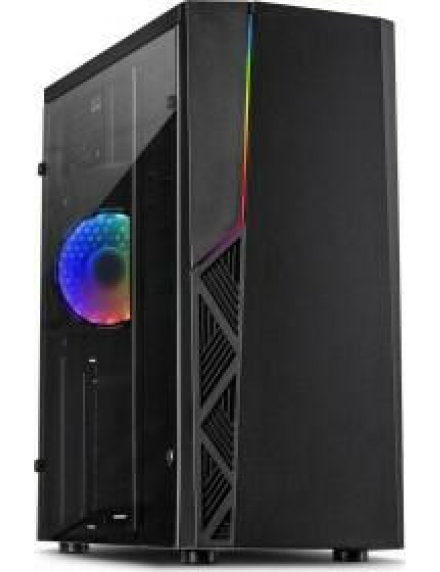 Inter-Tech B-02RGB Gaming Tower ATX/MicroATX Gehäuse Schwarz