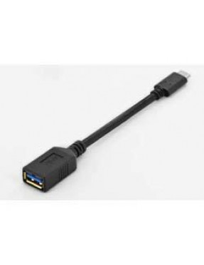 Digitus USB 3.1 Kabel 0,15m Typ-C zu Typ-A OTG St./Bu. schwa