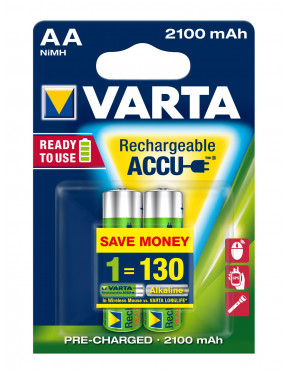 Varta VARTA Ready2Use Akku Mignon AA HR6 2er Blister (2100 m