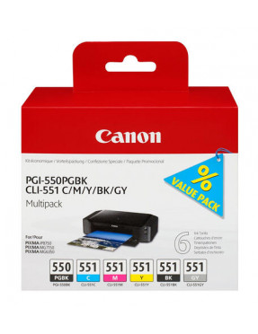 Canon 6496B005 Original Tinten Multipack PGI-550/CLI-551 (PG Canon 6496B005 Original Tinten Multipack PGI-550/CLI-551 (PG