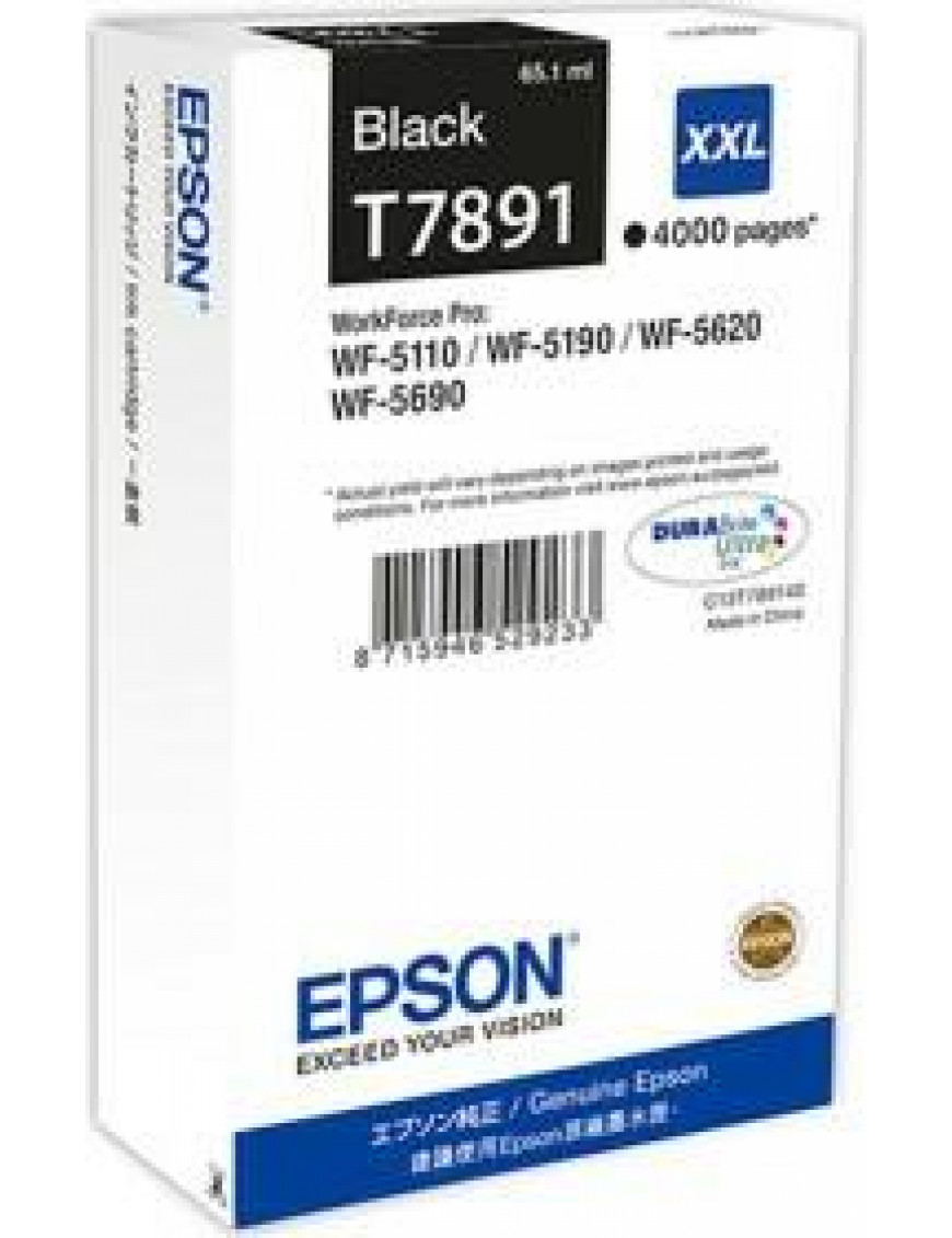 Epson C13T789140 Druckerpatrone T7891 XXL schwarz 4,000 Seit Epson C13T789140 Druckerpatrone T7891 XXL schwarz 4,000 Seit
