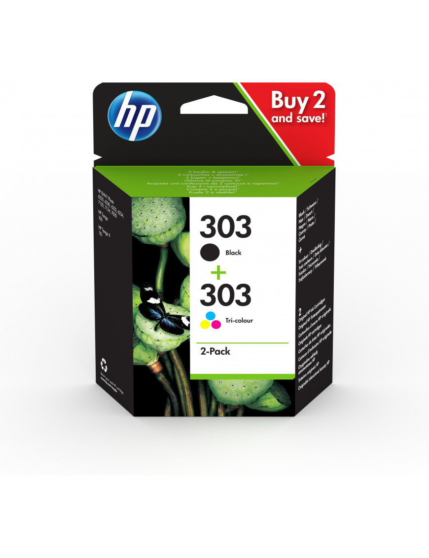 HP 3YM92AE / 303 Original Druckerpatronen Multipack (Schwarz