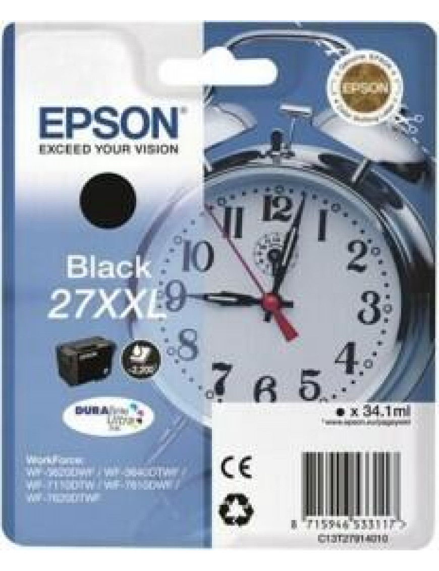 Epson 27XXL Original Druckerpatrone Schwarz mit sehr hoher K