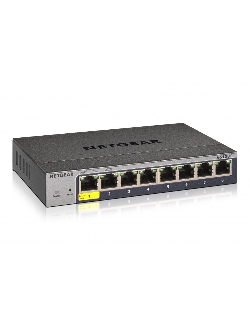 Netgear GS108Tv3 8 Port Gigabit Ethernet Smart Switch