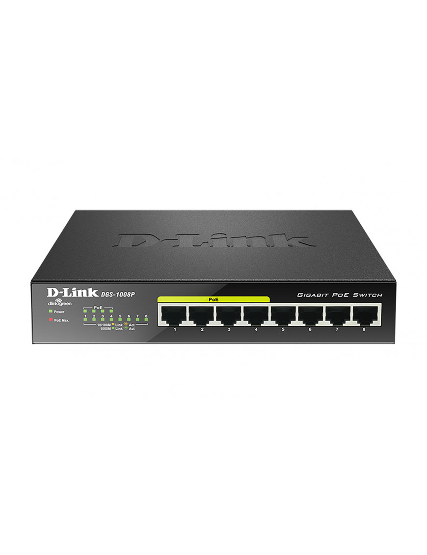 D-Link DGS-1008P 8x Gigabit Switch PoE