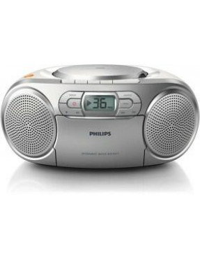 Philips AZ127/12 CD/Kassetten Radio Silber