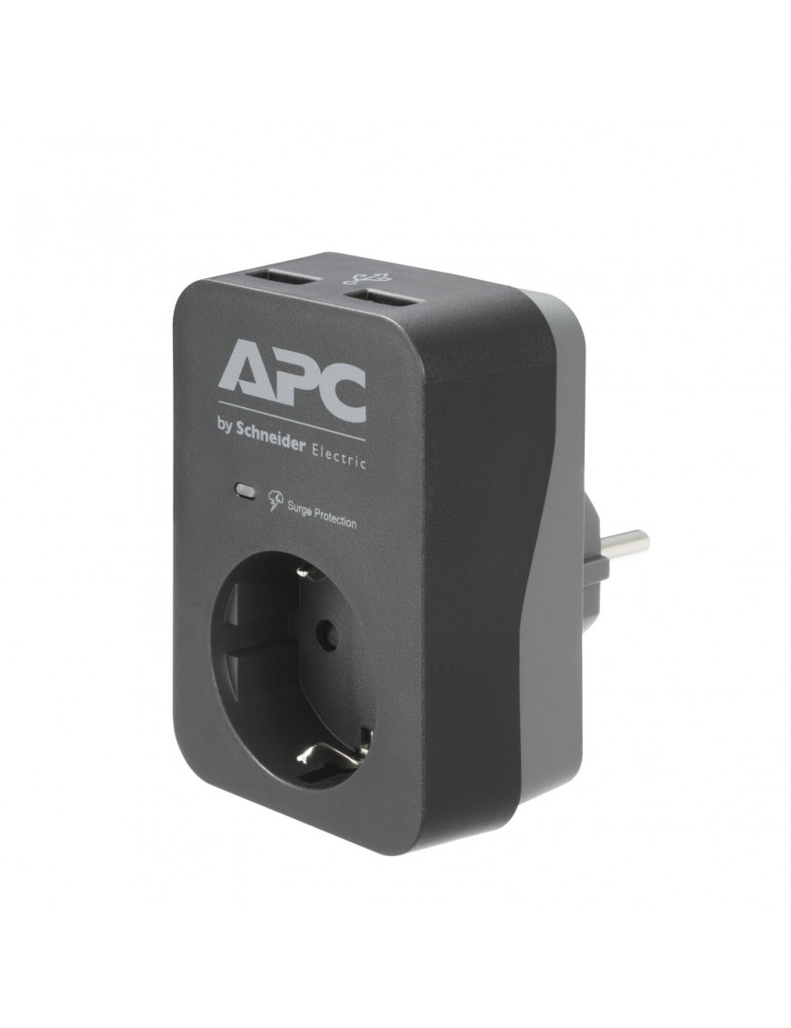 APC Surge Protector - PME1WU2B-GR - Steckdosenadapter mit Üb