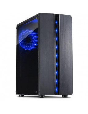 Inter-Tech Thunder Midi Tower ATX Gaming Gehäuse Seitenfenst