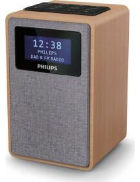 Philips TAR5005/10 Radio DAB+ Radio mit Wecker braun/grau