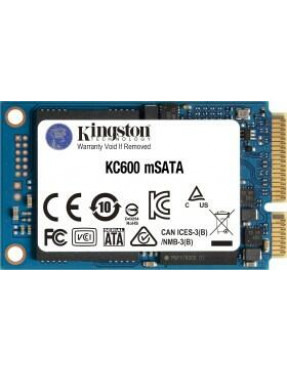 Kingston KC600 mSATA SSD 256 GB 3D TLC SATA600 4,85mm