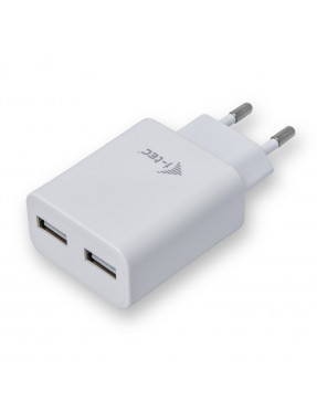 i-tec USB Power 2 Port Netzladegerät 2,4A weiß 110-240V CHAR