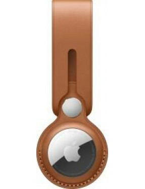 Apple Computer AirTag Anhänger aus Leder sattelbraun