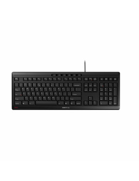 Cherry Stream Tastatur USB schwarz UK/US Layout mit Euro Sym