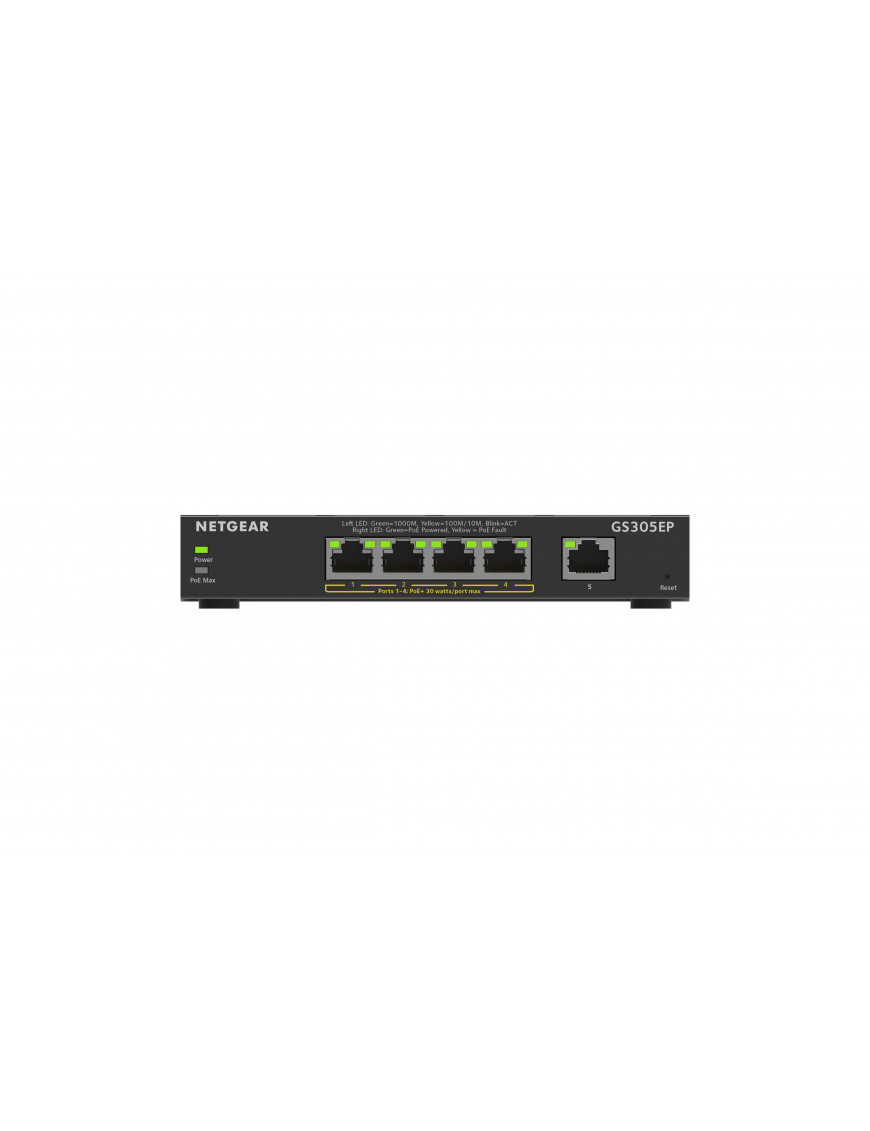 Netgear GS305EP 5 Port Gigabit PoE+ Smart Managed Plus Switc