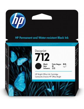 HP 712 schwarz DesignJet Druckerpatronen 3ED71A, 80 ml