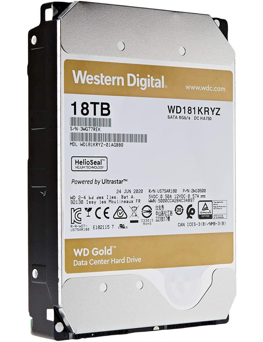 Western Digital WD Gold WD181KRYZ - 18 TB, 3,5 Zoll, SATA 6 