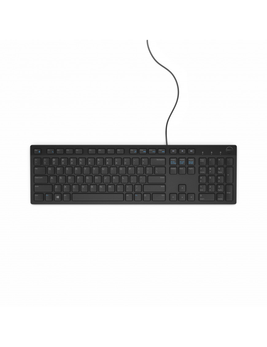 DELL KB216 Multimedia-Tastatur Deutsch Schwarz (580-ADHE)