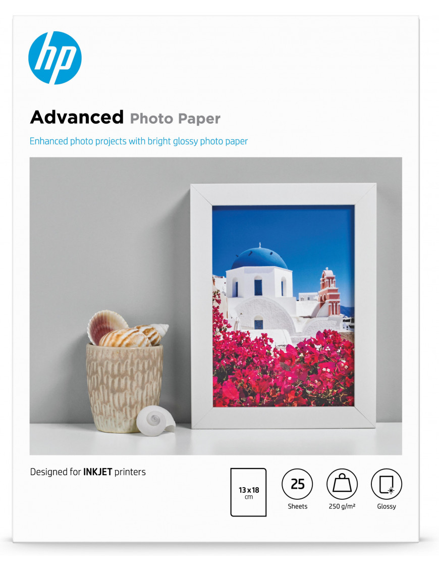 HP Q8696A Advanced Fotopapier hochglänzend, 25 Blatt, 13 x 1