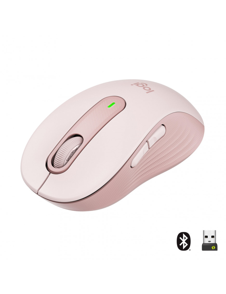 Logitech Signature M650 Gr.M Kabellose Maus Rosa