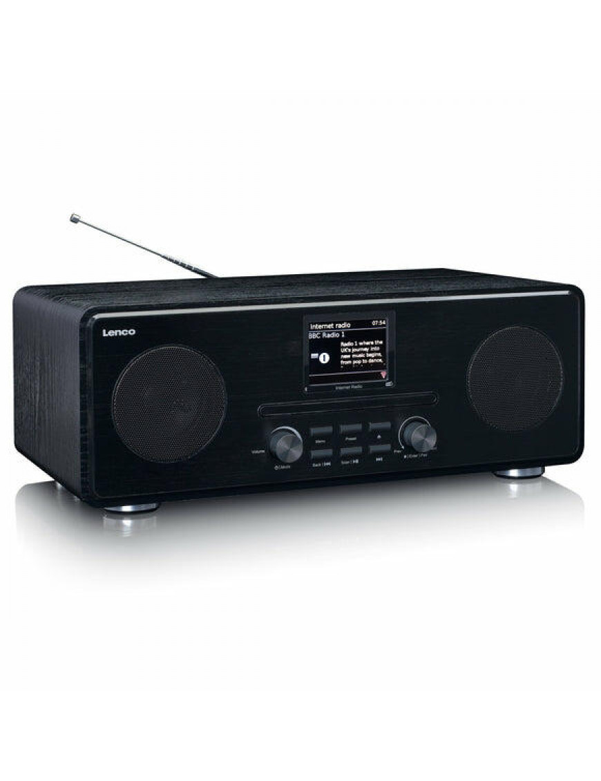 Lenco DIR-260BK Internetradio WLAN mit DAB+, Bluetooth & CD;