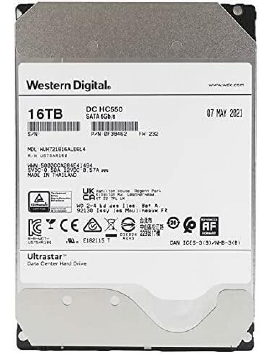 Western Digital Ultrastar DC HC550 0F38462 - 16TB 3,5 Zoll S
