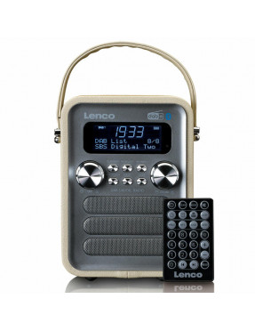 Lenco PDR-051TPSI Tragbares DAB+ FM-Radio mit BT, AUX, Taupe
