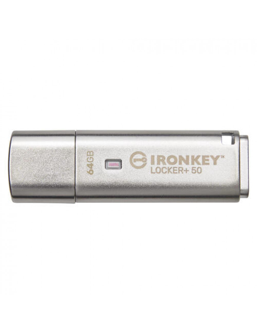 Kingston 64 GB IronKey Locker+ 50 Verschlüsselter USB-Stick 