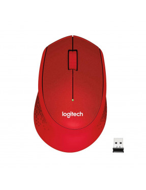Logitech M330 Silent Plus Kabellose Maus Rot