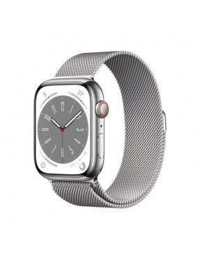 Apple Computer Watch Series 8 LTE 45mm Edelstahl Silber Mila