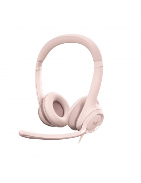 Logitech H390 Kabelgebundenes Beidseitiges Headset USB Rosé