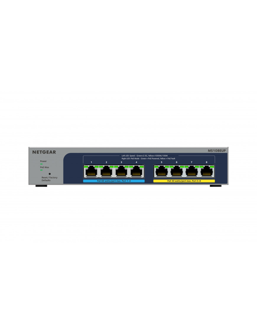 NETGEAR Netgear Plus MS108EUP 8 Port managed Switch