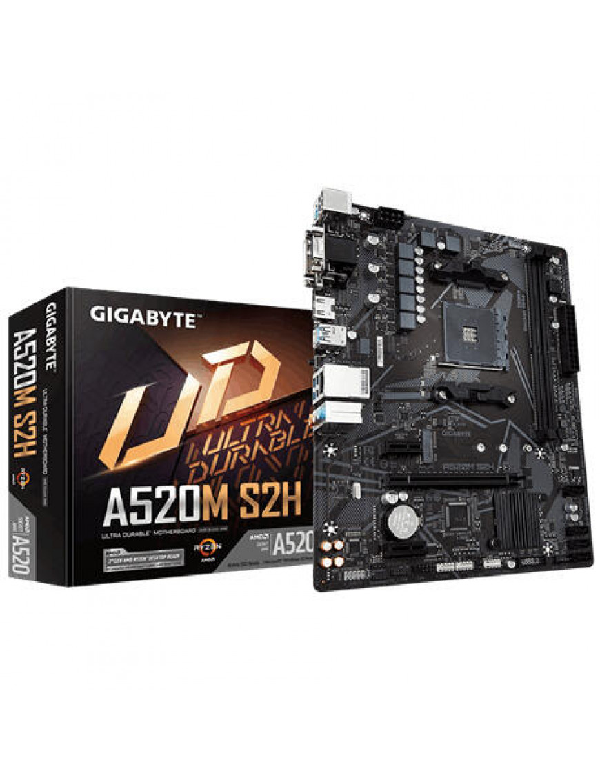 Gigabyte A520M S2H mATX Mainboard Sockel AM4 VGA/HDMI/DVI/D-