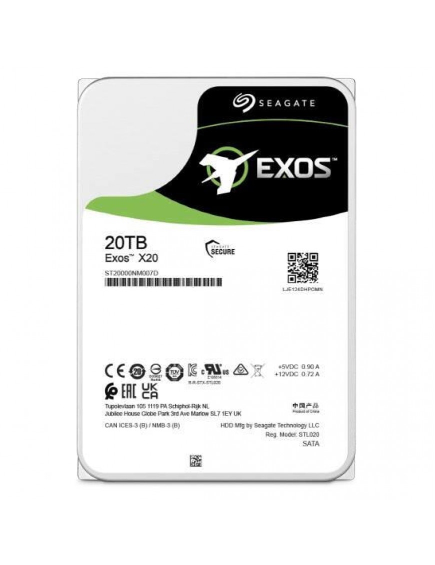 Seagate Exos X20 ST20000NM007D - 20 TB 7200rpm 256 MB 3,5 Zo