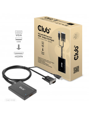 Club3D Club 3D VGA- und USB-Typ-A auf HDMI-Adapter mit Pigta