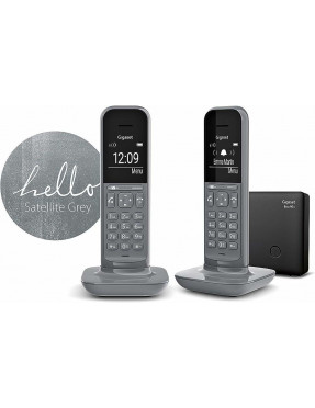 Gigaset CL390A Duo schnurloses Festnetztelefon mit AB grey L