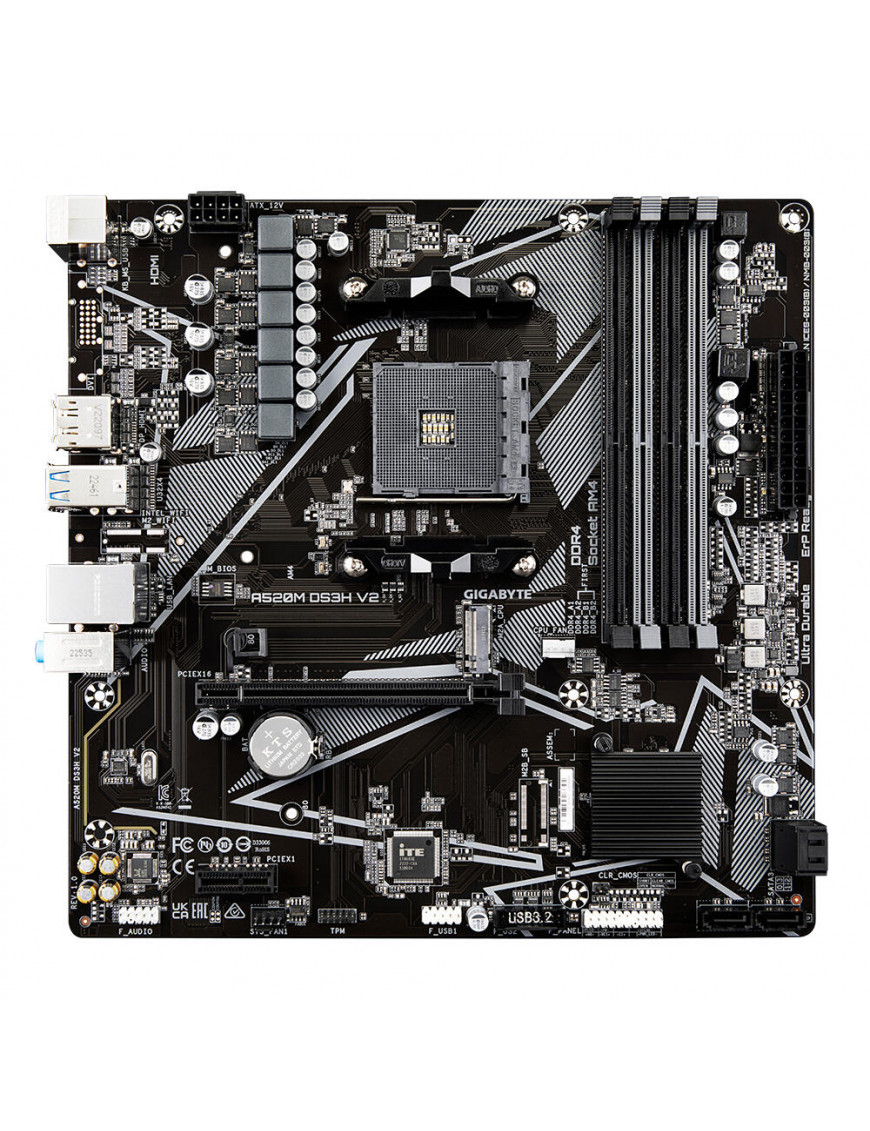 Gigabyte A520M DS3H V2 mATX Mainboard Sockel AM4 HDMI/DP/M.2