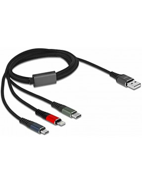 DeLOCK Delock USB Ladekabel 3 in 1 Typ-A zu Lightning™ / Mic