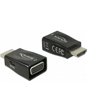 DeLOCK Delock Adapter HDMI Stecker zu VGA Buchse schwarz