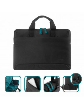 Tucano Smilza, schlanke Laptoptasche aus Nylon für 13/14 Zol