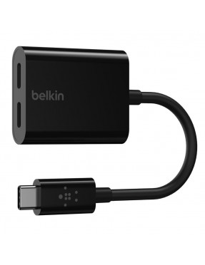 Belkin RockStar USB-C Audio- und Ladeadapter Schwarz