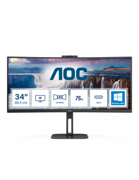 AOC CU34V5CW 86,4cm (34“) WQHD VA Monitor Curved 21:9 HDMI/D