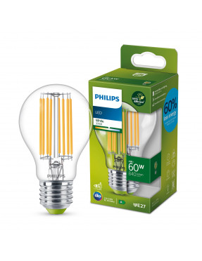 PHILIPS Philips Classic LED Lampe mit 60W, E27 Sockel, Klar,