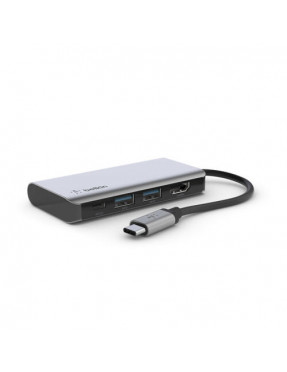 Belkin USB-C 4-in-1 Multiport Adapter, grau