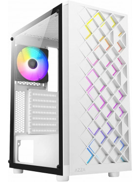 Azzatek AZZA Spectra White ATX Gaming Tower, RGB Beleuchtung