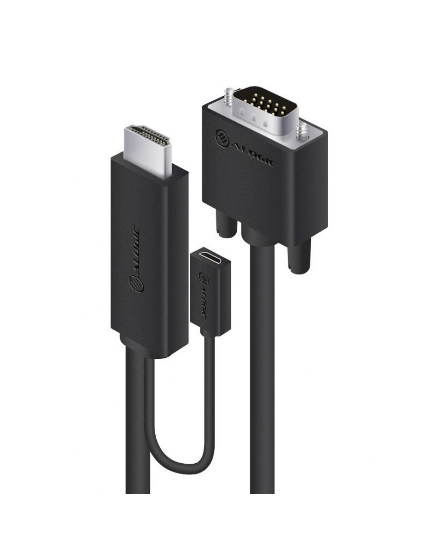 ALOGIC HDMI / VGA Kabel mit USB Power 2m