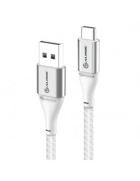 ALOGIC Super Ultra USB 2.0 USB-C auf USB-A Kabel 30cm silber