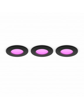 Philips Hue Slim Recessed Spot black 90mm 3er Pack