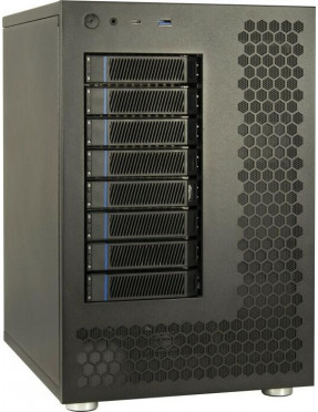 Inter-Tech NAS-8 PC Gehäuse für bis zu 8 Laufwerke (12Gb/s)