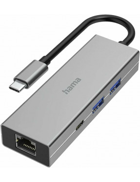 Hama 00200108 USB-C-Hub, Multiport, 4 Ports, 2x USB-A, USB-C