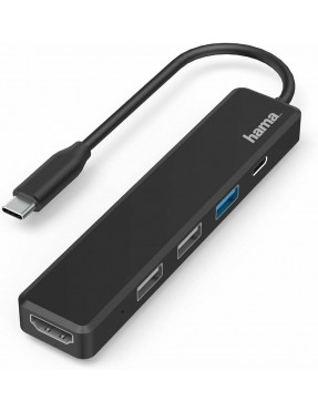 Hama 00200117 USB-C-Hub, Multiport, 5 Ports, 3x USB-A, USB-C